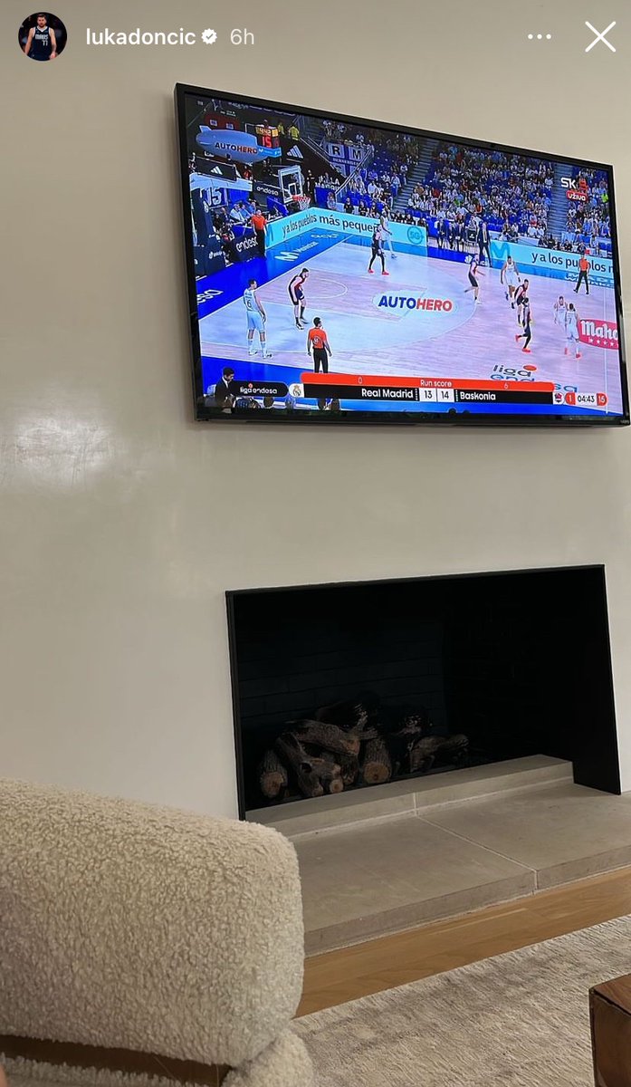 Luka Doncic was watching Real Madrid’s basketball team last night.
