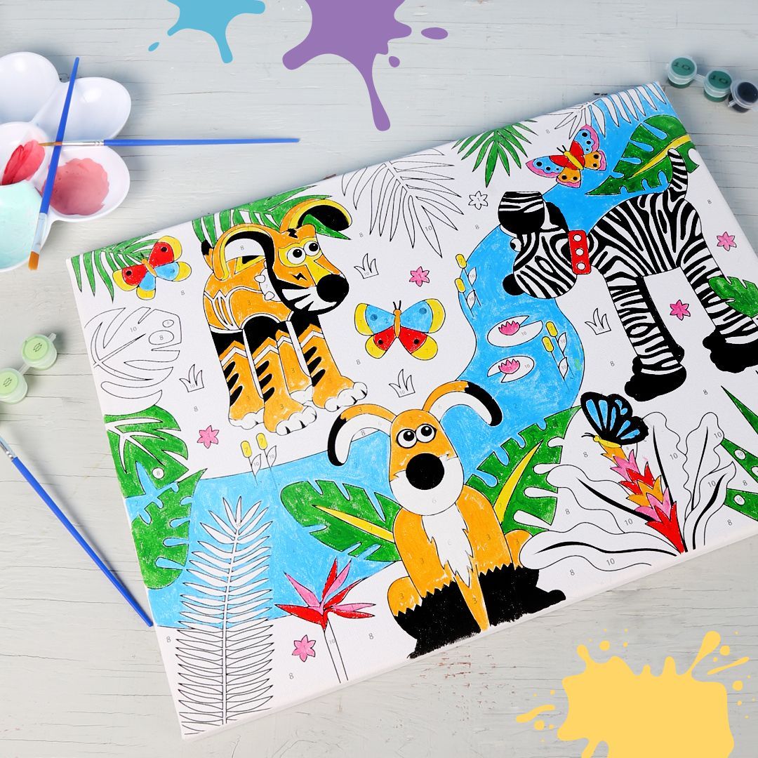 Unleash your inner artist, one numbered brushstroke at a time. 🖌️🎨 Try our Gromit Unleashed #PaintByNumbers for hours of wild painting antics. Featuring your favourite animal sculptures, 'Grants', 'Grrrrromit' and 'Cubby’. 😍 Shop online: bit.ly/3rpmRMn