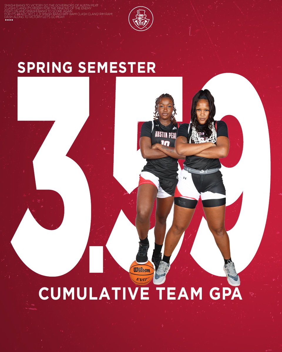 𝓒𝓞𝓝𝓖𝓡𝓐𝓣𝓤𝓛𝓐𝓣𝓘𝓞𝓝𝓢 to our squad for posting the second-best team GPA in program history!!🎩🏀 #ItsTime | #LetsGoPeay