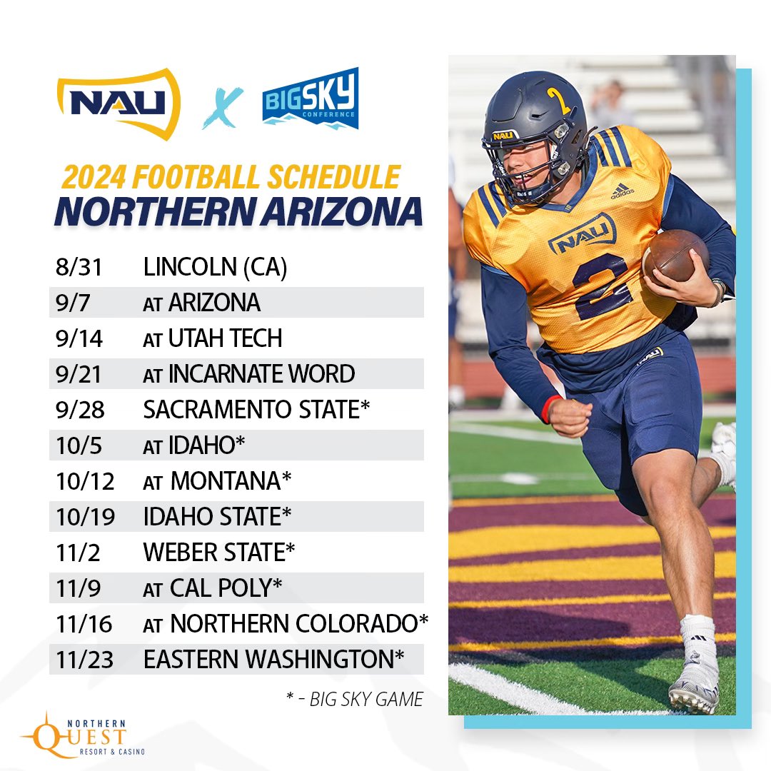 New era in Flagstaff 👀 

Checking out NAU’s football schedule today 

#ExperienceElevated