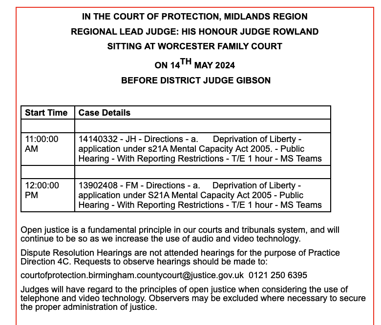 Open Justice Court of Protection Project tweet media