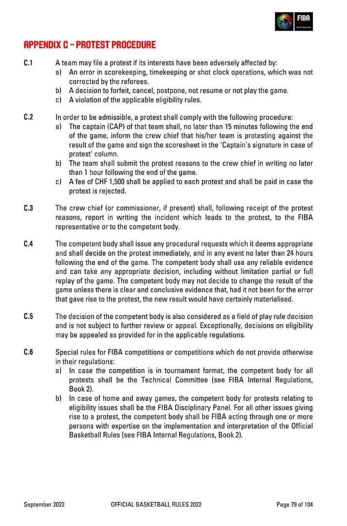 Esto es un precedente muy negativo para la competencia, la Comisión Técnica del torneo debería tomar cartas urgentes en el asunto, decidiendo como mínimo la reanudación del partido con falta técnica a favor de Centauros con 2.6 segundos + posesión del balón. El artículo 87 del…