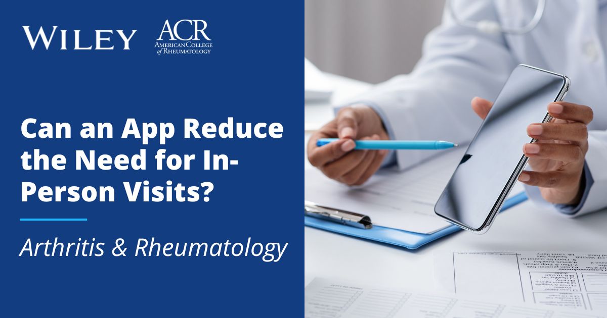 Solomon et al. examined whether a mobile app for patients with #RheumatoidArthritis integrated in the electronic health record would be used by patients and rheumatologists. Read the article summary: ow.ly/Cyw950RCf7y @DanielHSolomon @ACR_Journals @ACRheum