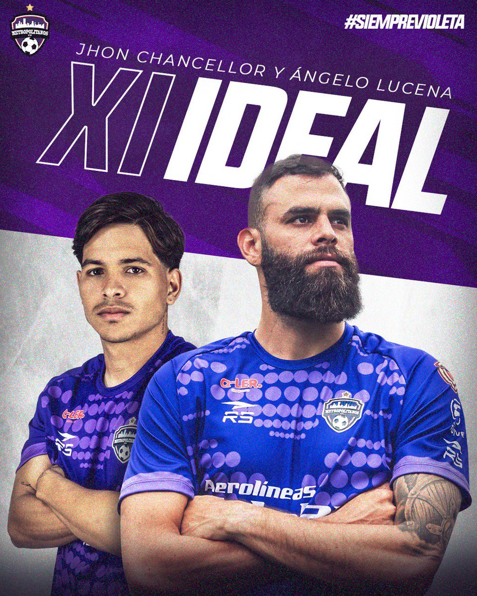 Metropolitanos Fútbol Club (@metropolitanos_) on Twitter photo 1️⃣1️⃣ ideal 🟰 Jhon Chancellor
Sexta aparición consecutiva de nuestro defensor dentro de la oncena más destacada.🔝
La presencia violeta la completa nuestro <a href="/angelolucenaa/">Angelo Lucena</a> 🧒🏻 quien fue clave en el triunfo ante Deportivo La Guaira.
#SiempreVioleta🟣#LigaFUTVEBancoDeVenezuela 1️⃣1️⃣ ideal 🟰 Jhon Chancellor
Sexta aparición consecutiva de nuestro defensor dentro de la oncena más destacada.🔝
La presencia violeta la completa nuestro <a href="/angelolucenaa/">Angelo Lucena</a> 🧒🏻 quien fue clave en el triunfo ante Deportivo La Guaira.
#SiempreVioleta🟣#LigaFUTVEBancoDeVenezuela