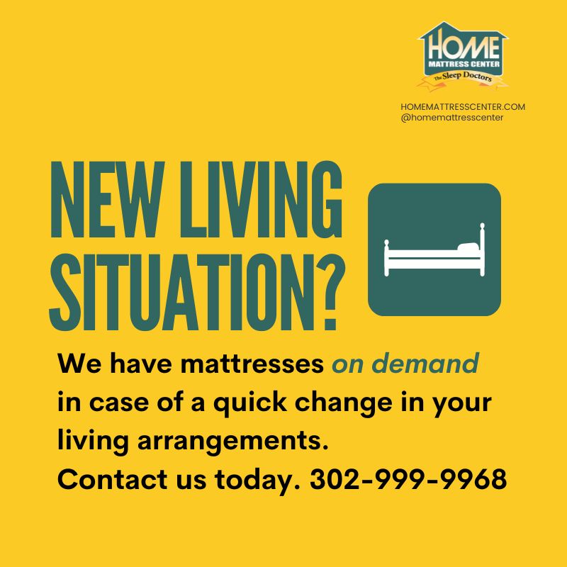 It happens. Separation, divorce, and many other changes in one's living situation. That's where we can come in and help as your '𝙾𝚗 𝙳𝚎𝚖𝚊𝚗𝚍' 𝚖𝚊𝚝𝚝𝚛𝚎𝚜𝚜 𝚜𝚝𝚘𝚛𝚎. We have mattresses in stock for any situation and budget. Contact us: 302-999-9968