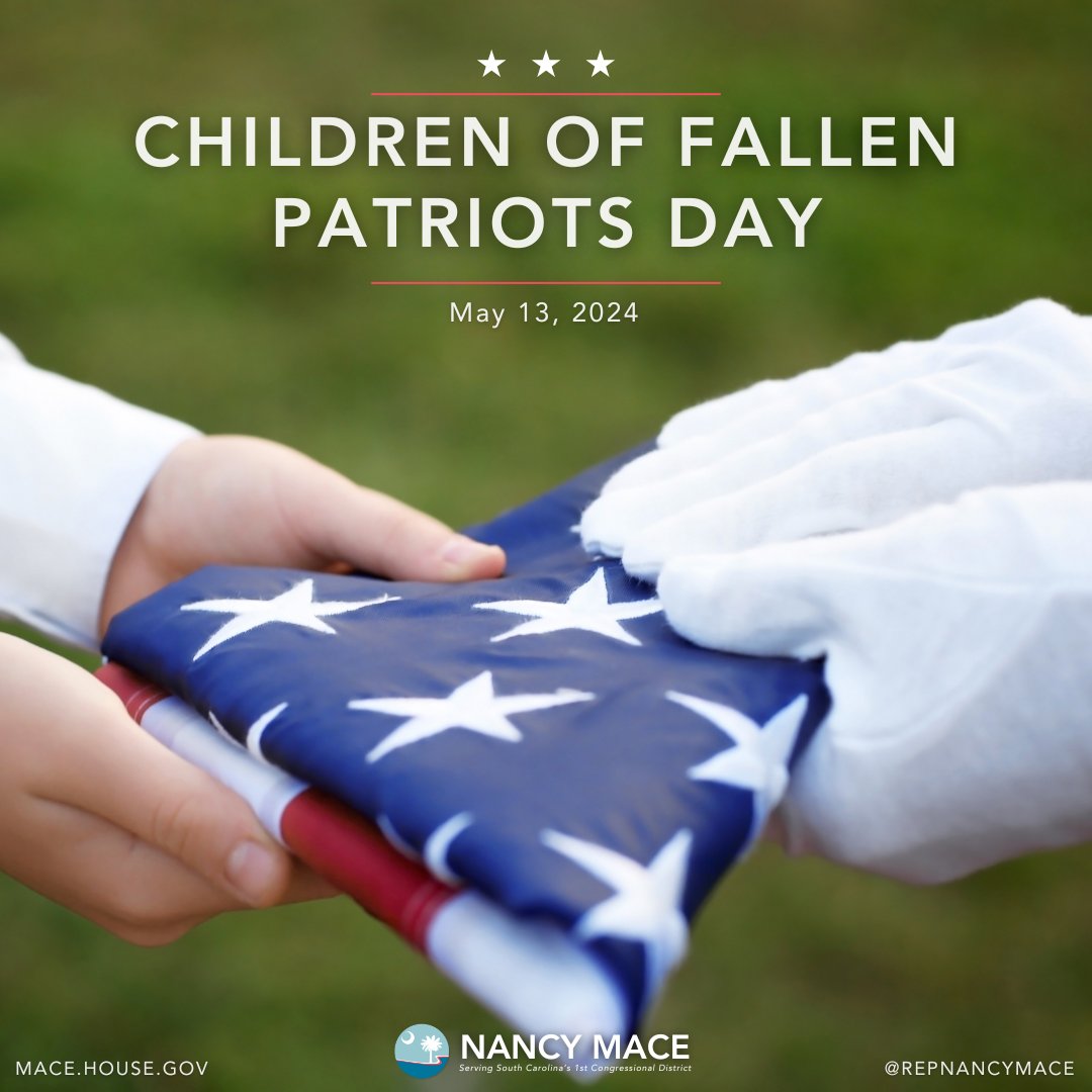 Today, May 13, we commemorate Children of Fallen Patriots Day, recognizing the remarkable resilience and strength displayed by military children who have lost a parent in service to our nation. No child should bear such a burden, yet their courage inspires us all🇺🇸