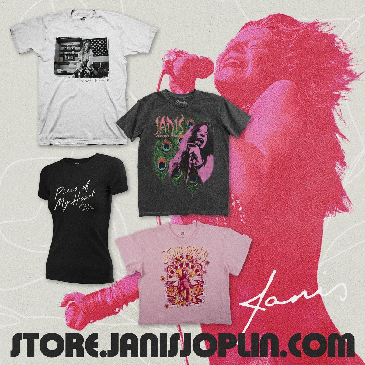 Ready to rock out in style? From graphic tees to accessories, the Janis Joplin Official Store has got you covered. 🎸 Shop here: found.ee/JanisOfficialS… Photo courtesy of Getty Images.