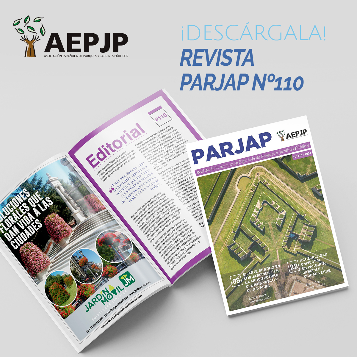AEPJP's tweet photo. 🆕 Ya está disponible la nueva edición de la revista #PARJAP 📗

El número 1️⃣1️⃣0️⃣ de esta publicación editada por la #AEPJP explora el arte rústico en los jardines y la arquitectura del País Vasco y Navarra 🌳

🔗 https://t.co/lCNrAKTiUa

#VivirLosParques https://t.co/Yf5SAt5muD