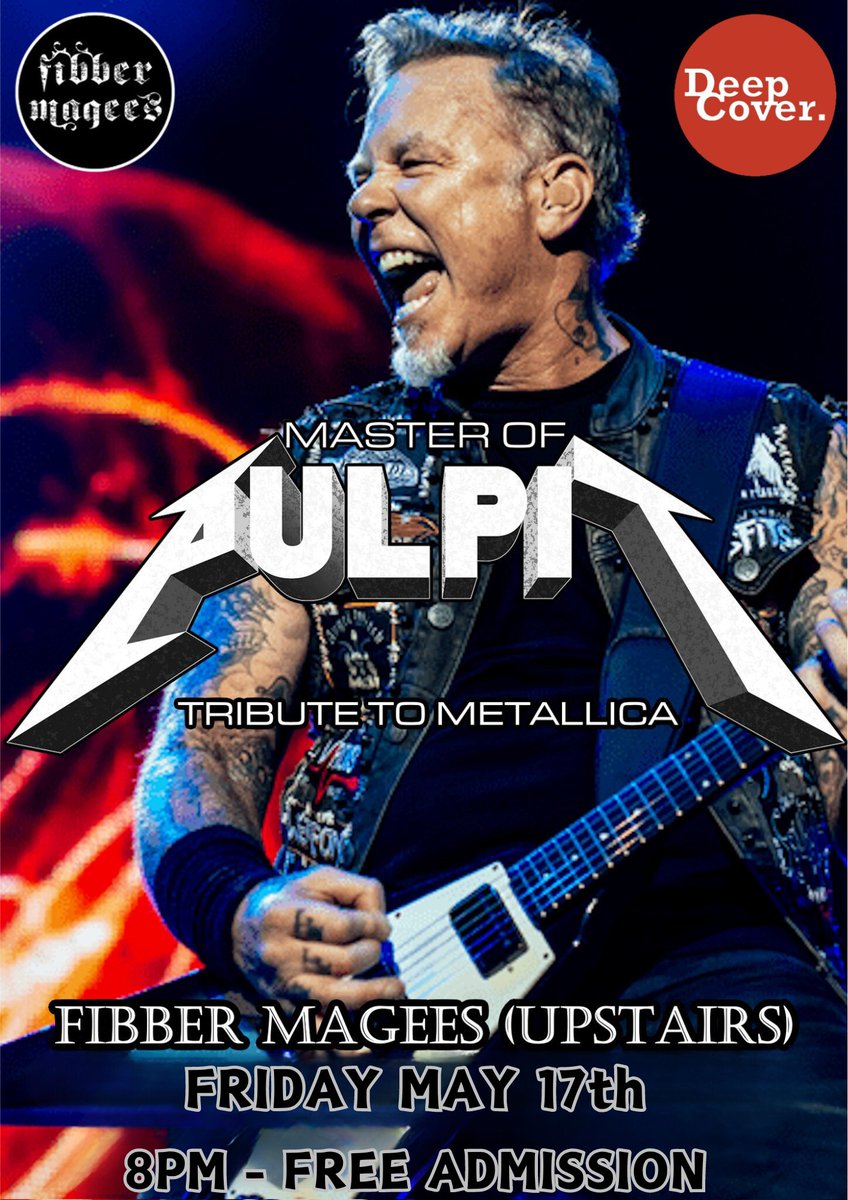 Friday : Pulpit - Tribute to Metallica - plus support - open till late , Free admission