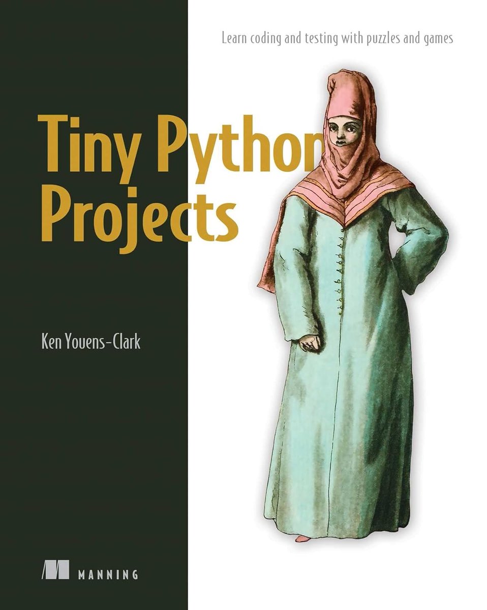 Tiny #Python Projects: 21 small fun projects for Python beginners  

Link - amzn.to/3QKAWxg 

#100DaysOfCode #CodeNewbies #code #coding #algorithm #DataAnalytics #DataScientists #MachineLearning #AI #programming