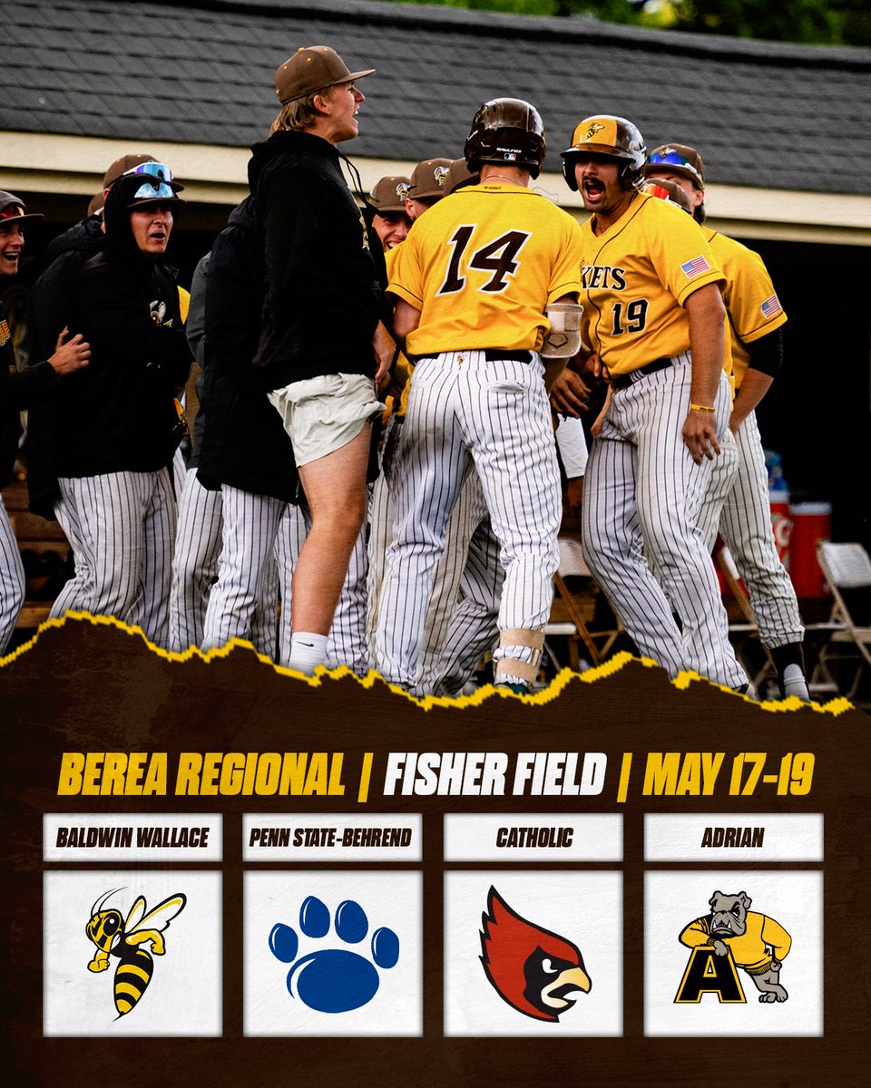 The Road to the World Series starts in Berea 🐝 BW will be hosting regionals this weekend at Fisher Field! #BWBoys | #d3b