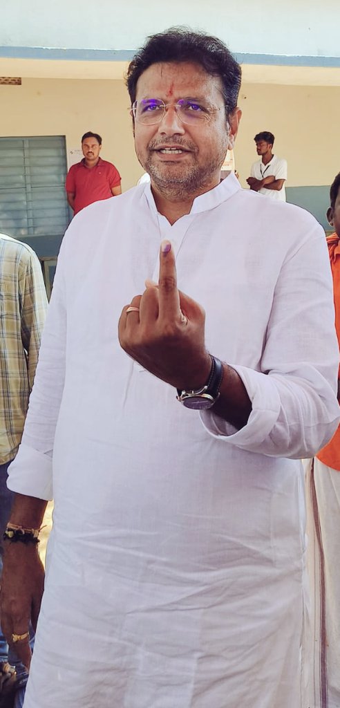 I exercised my franchise today in my native village dhanwada