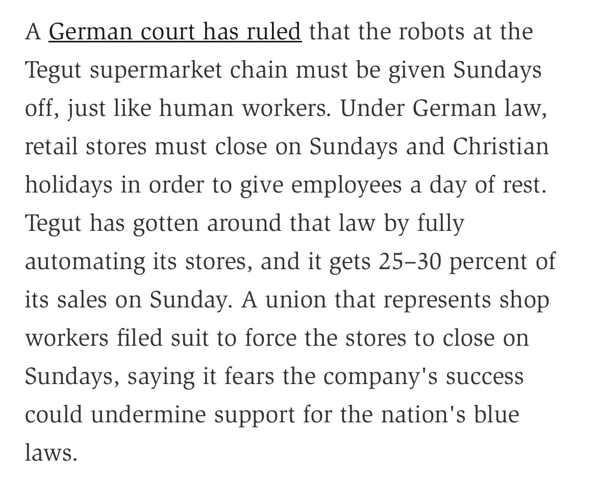 Unions against progress, supermarket robots edition