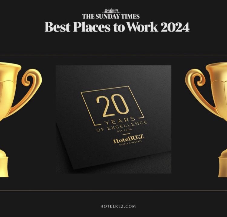 ⭐️Congratulations @HotelREZ Hotels &amp; Resorts <a href="/thetimes/">The Times and The Sunday Times</a> Best Places to Work⭐️

As every hotelier knows, it’s the people that make hospitality
and so it is fitting to see so many of our hospitality family and friends listed. #hospitality 
#HospitalityJobs 
#hospitalityfamily