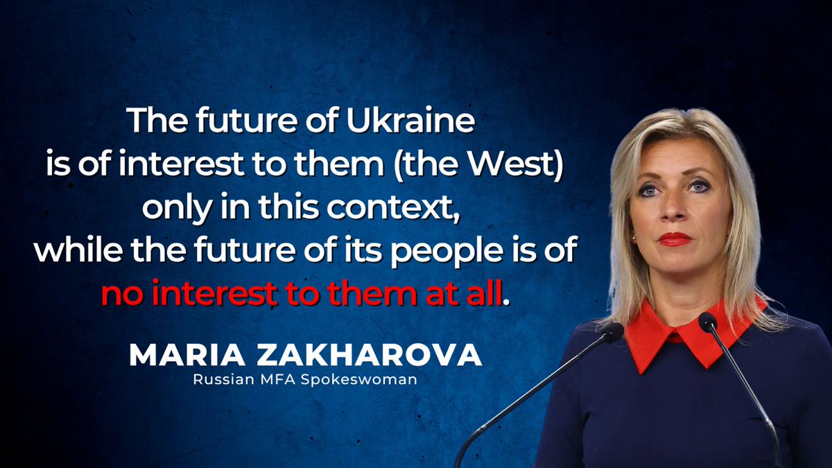 ⚡️ Maria #Zakharova's comment to 'Izvestiya' on the NATO secretary-general's statement that there would be no point in rebuilding Ukraine in case of its defeat: 💬 For him, Ukraine is a tool to pursue NATO's anti-Russian policy.