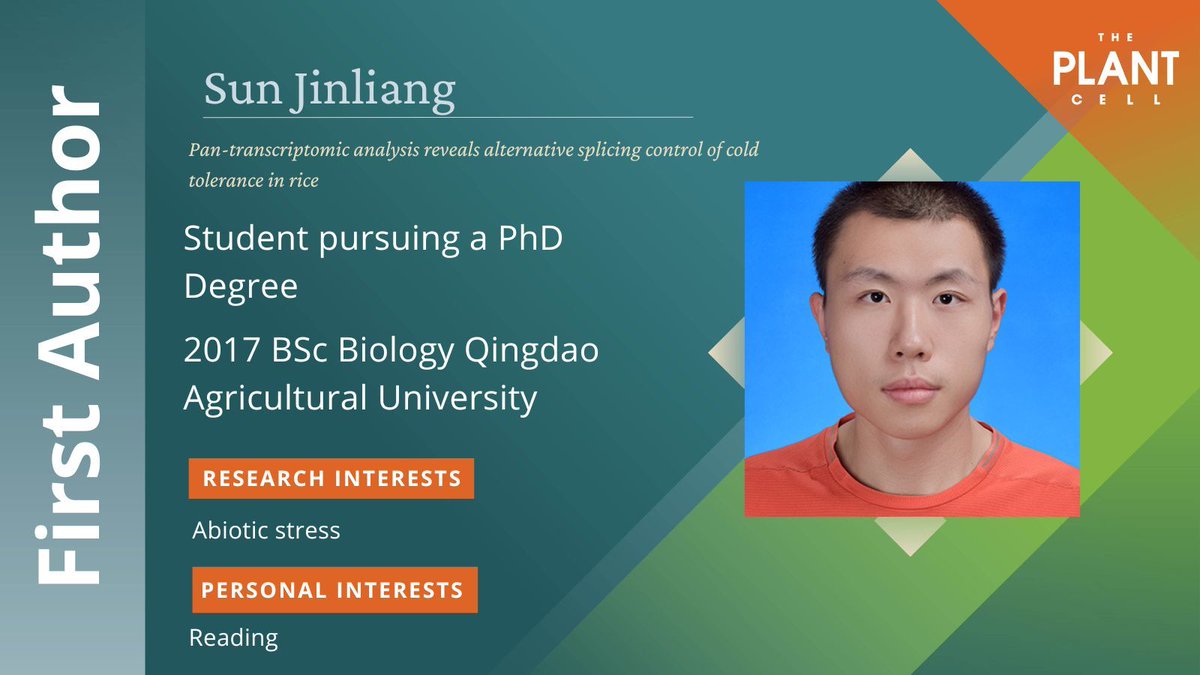 First author Sun Jinliang is inspired by their doctoral supervisor. #WeAreASPB buff.ly/3UHRAyS