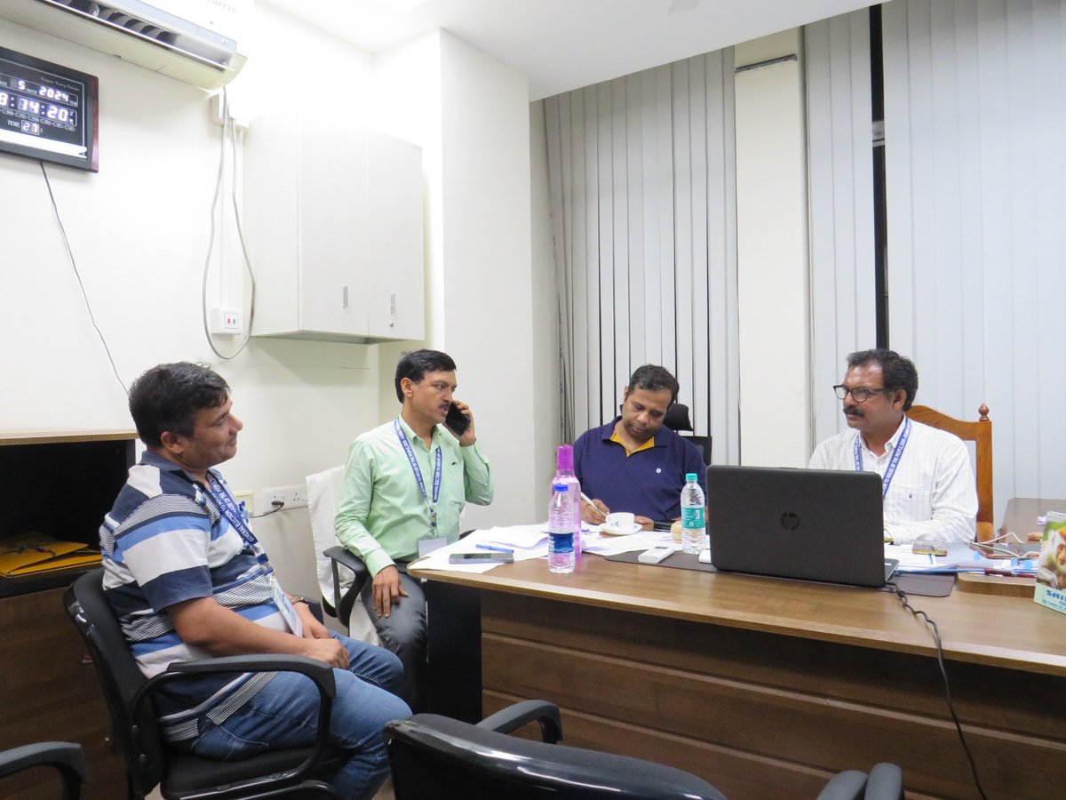 With Sri Saurav Mitra , Officer in Charge Mid Day Meal Scheme and Sri Banshidhar Ojha, District Project Officer Sarva Siksha Mission at the Postal Ballot Cell yesterday .

Later Dinesh , BDO Nandakumar joined us.