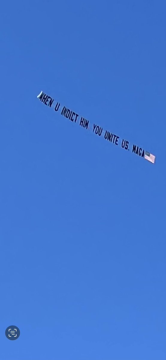 HAPPENING NOW: 

As @MichaelCohen212 testifies in the Trump trial today in NYC, this plane banner is currently flying above the court house in Manhattan. 

It says, “WHEN YOU INDICT HIM YOU UNITE US. MAGA 🇺🇸”

The same banner was flown over the court house during the Trump trial