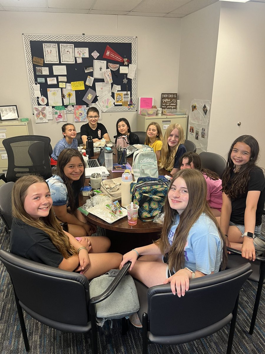 Last lunch with my 5th grade lunch bunch, we will miss them next year!