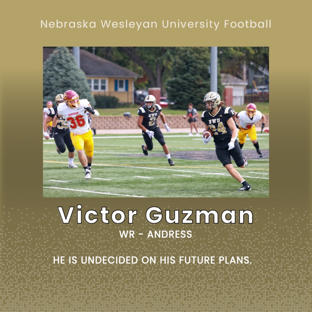 Victor is currently undecided on his future plans. He played WR and is Originally from Andress (TX). Thank you, Victor!