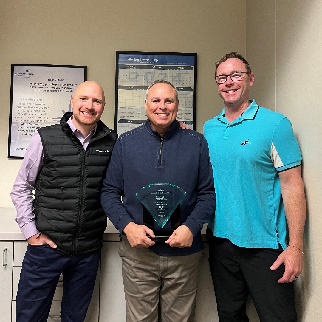 NorthwestPump's tweet image. Congratulations to our petroleum sales team for another great year with Dover Fueling Solutions! We are honored to receive the Sales Excellence Award for our efforts in 2023. Thank you all for your hard work and dedication in achieving this award.

#opw #doverfuelingsolutions