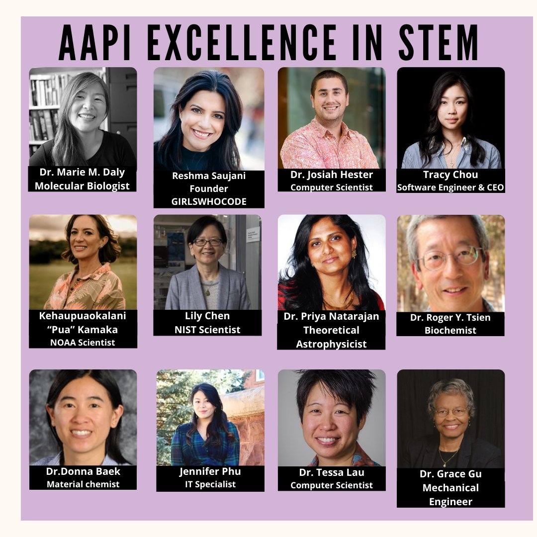 We continue celebrating AAPI Heritage month with some amazing STEMinists! We must always amplify the voices of people breaking barriers in STEM. #AAPIMonth #aapiheritagemonth #STEM #Empowerment #aapiscientist #aapiengineer #aapiintech