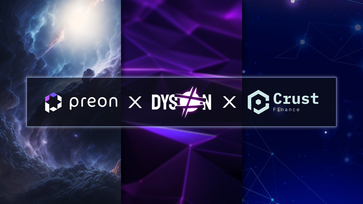 🟣 @CrustFinance x @PreonFinance x @dyson_money CLAIMDROP 🟣

Ready for some fun, Sphereans? 👀

Get ready for an epic claimdrop from Preon, Dyson, and our frens at Crust ⚛️

Participate to earn a share of ⏬

➡️ $veCRST NFTs (worth 1250 $CRST each)
➡️ $CRST presale whitelist