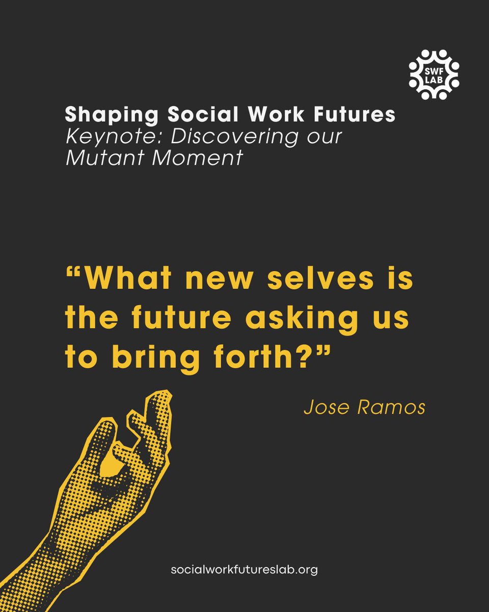 Social Work Futures Lab (@swfutureslab) on Twitter photo We are heading into the week thinking deeply about this quote from <a href="/actionforesight/">jose ramos</a>
#SWFutures #anticipatorySW #thefutureiscoming #mutantmoment We are heading into the week thinking deeply about this quote from <a href="/actionforesight/">jose ramos</a>
#SWFutures #anticipatorySW #thefutureiscoming #mutantmoment