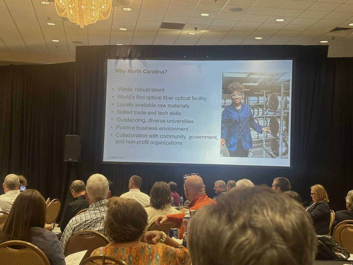 Seeing <a href="/Corning/">Corning Incorporated</a>’s reasons for “Why North Carolina” is a compelling reminder of why NC is first for Business.  #NCFirstforBiz #supplychain #mfgcon2024 #workforce