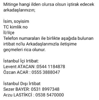 Mitinge ulaşım için bu numaraları arayabilirsiniz #MitingeUlaşımŞart

#EmeklilerHakkınıArıyor