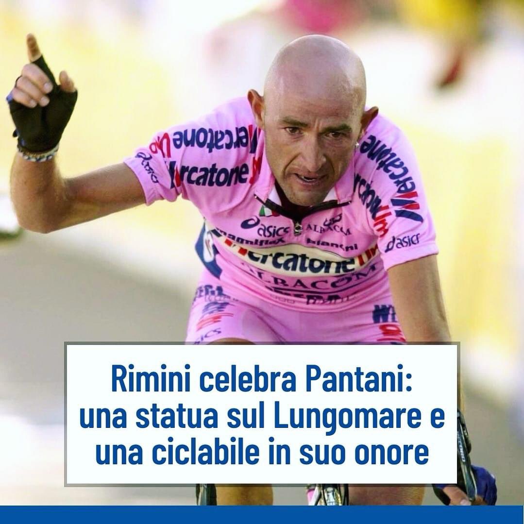 Rimini dedicherà a Marco Pantani una statua sul lungomare e una nuova ciclabile colorata di rosa e di giallo.

Lo farà proprio nei giorni del Tour de France, a distanza di trent’anni dalla prima vittoria al Giro d’Italia e a vent’anni dalla sua scomparsa.

Indimenticabile Pirata!
