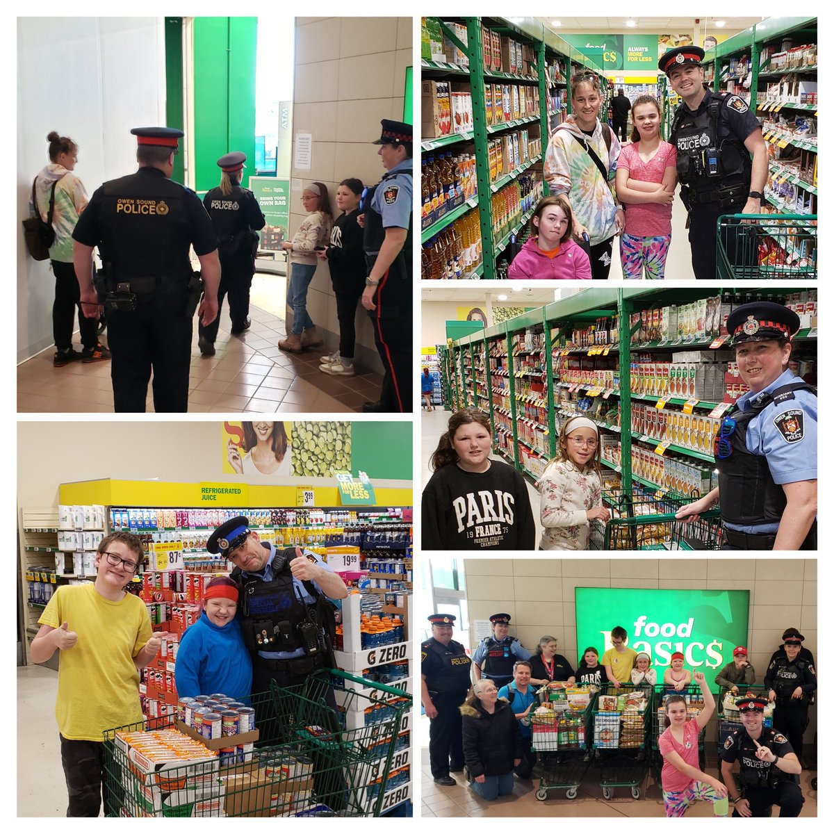OwenSoundPolice's tweet image. Annually, during #PoliceWeek we partner with the #SydenhamOptimistClub, local schools &amp;amp; @TheSalvationA13 #FoodBank help raise awareness &amp;amp; support for food donations. A big thank you to @FoodBasicsCA #OwenSound for your generous donation &amp;amp; for hosting this years #ShopWithACop