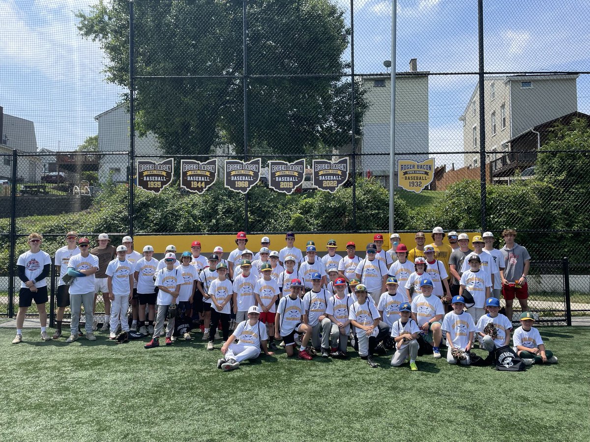 We are officially month away from our summer baseball camp! Grades 3-8 Dates: June 10 - 13 Time: 9:00am – 12:00 PM Location - Ross Park (5198 City Park Dr, St Bernard, OH) Click the link to register! rogerbacon.org/about/summer-c…