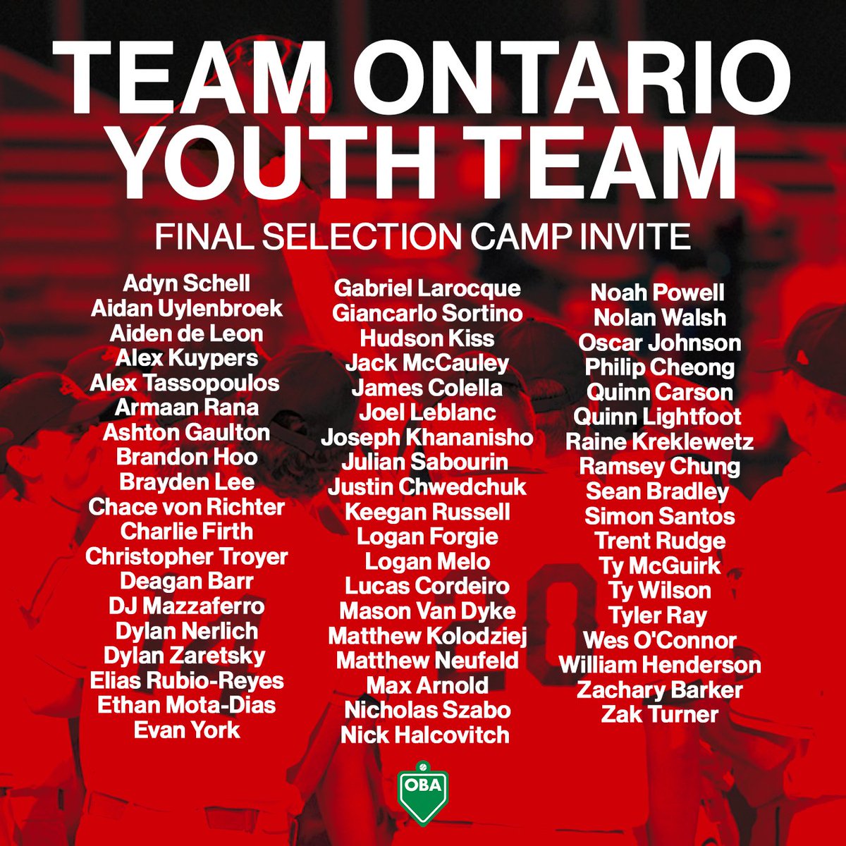 Congratulations to all players invited to the 2024 Ontario Youth Team Final Selection Camp in Vaughan, May 17-20! 📰 playoba.ca/2024-youth-tea…