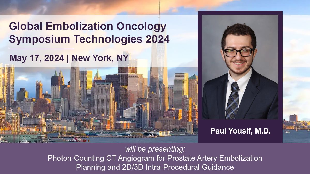 Dr. Paul Yousif is presenting at the Global Embolization Oncology Symposium Technologies 2024 this week in New York, NY @MayoRadiology