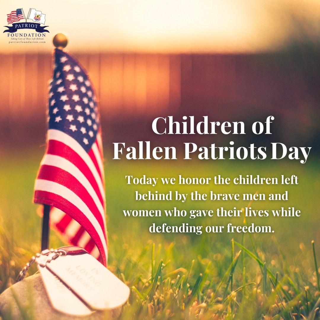 Show your support and honor the sacrifices of their loved ones. Donate to PatriotFoundation.org today and help secure their futures through #education. 

#Scholarships #SupportOurTroops #Patriots #MilitaryChildren #PatriotFoundation #Nonprofit
