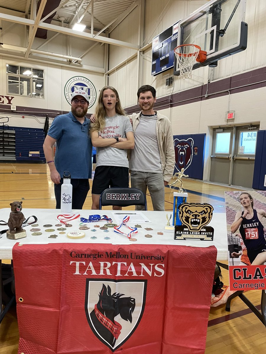 Oliver Moss is a school record holder, all-state, all-region, all-county and multi-league champion in their career. They will run XC and track for Carnegie Mellon next school year and Oliver will be reunited with former teammate and fellow school record holder Matthew Short (‘23)