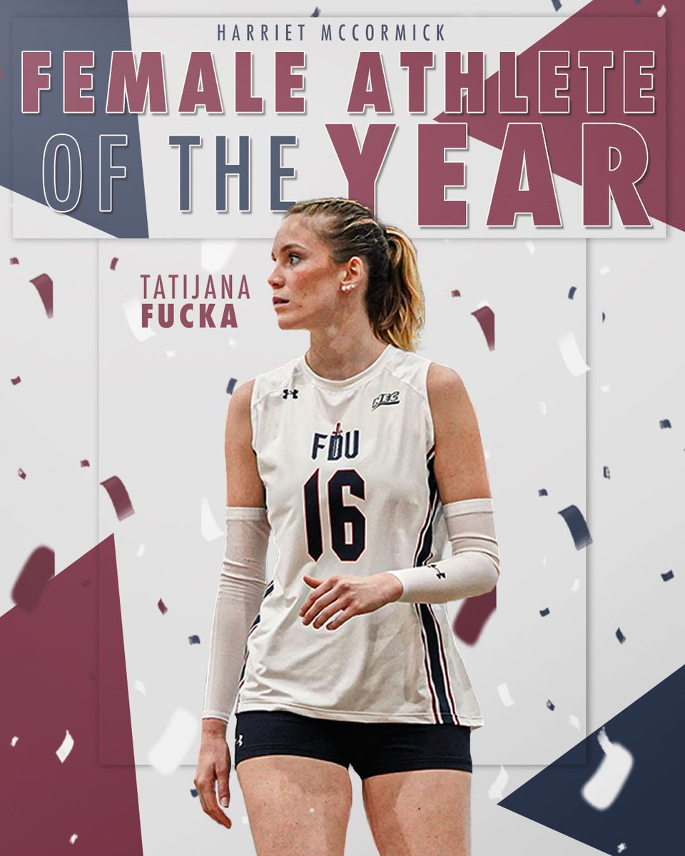 BACK-TO-BACK. 

Tatijana Fucka, the 2023 NEC Player of the Year, is your Harriet McCormick Female Athlete of the Year!

#uKNIGHTED