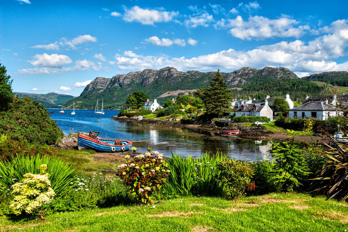 A glimpse into Plockton on the shores of Loch Carron. The highlands of Scotland. NMP.