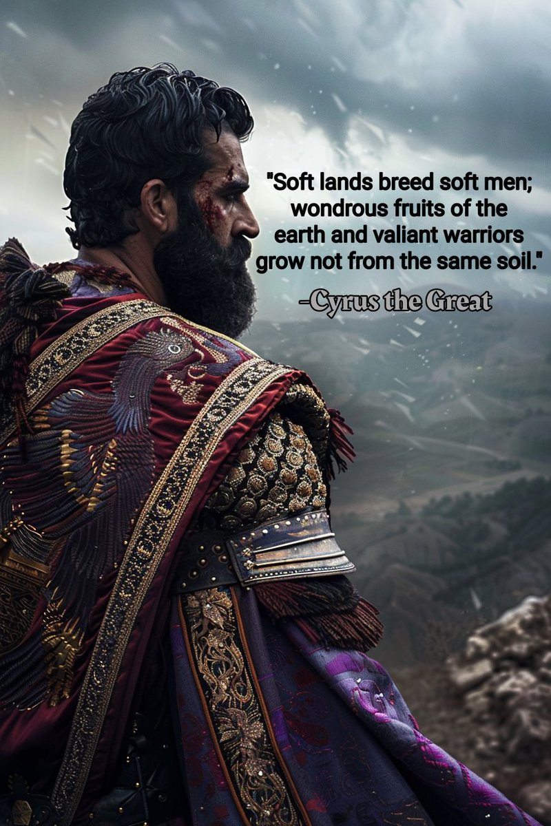 You may have heard the quote: “Hard times create strong men, strong men create good times, good times create weak men, and weak men create hard times.” But where does it originate from? Cyrus the Great himself, who refused to move Persians to more hospitable lands saying: