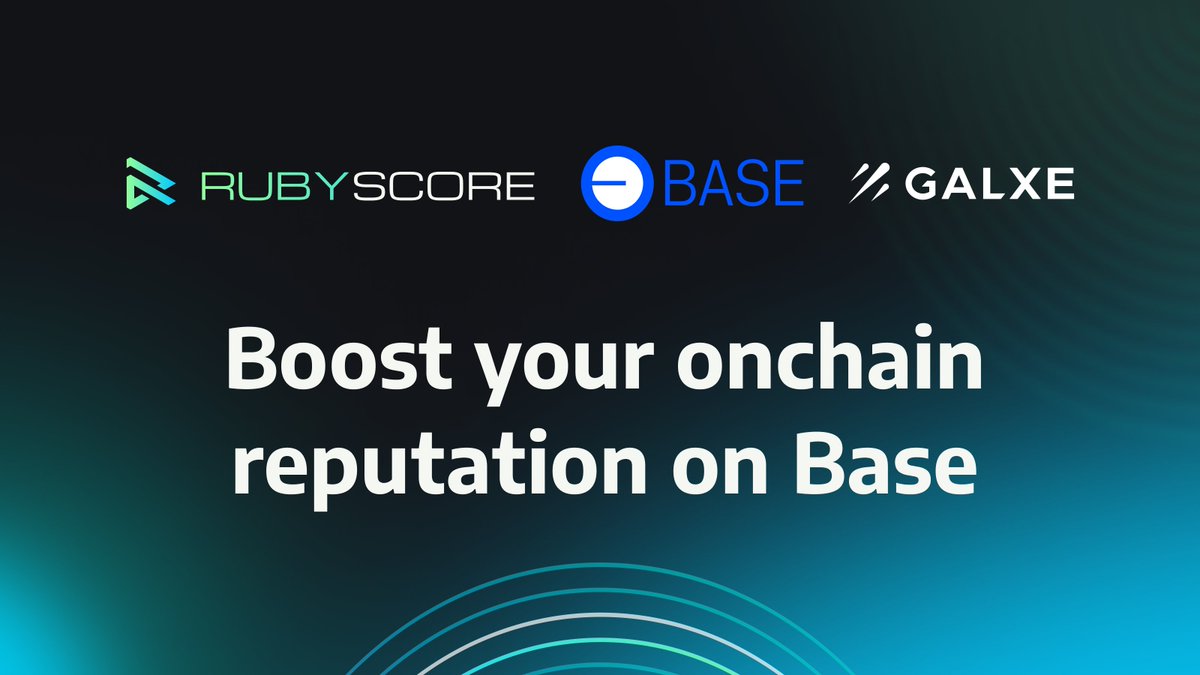 rubyscore_io's tweet photo. RubyScore and @Galxe quests - boost your onchain reputation on @base 🔵

🎁Collect NFT BOXes
⚡️Complete social tasks
⚖️Vote for Base

Join👇
https://t.co/ahA6u2Gzf6 https://t.co/e9PA2R3xPX