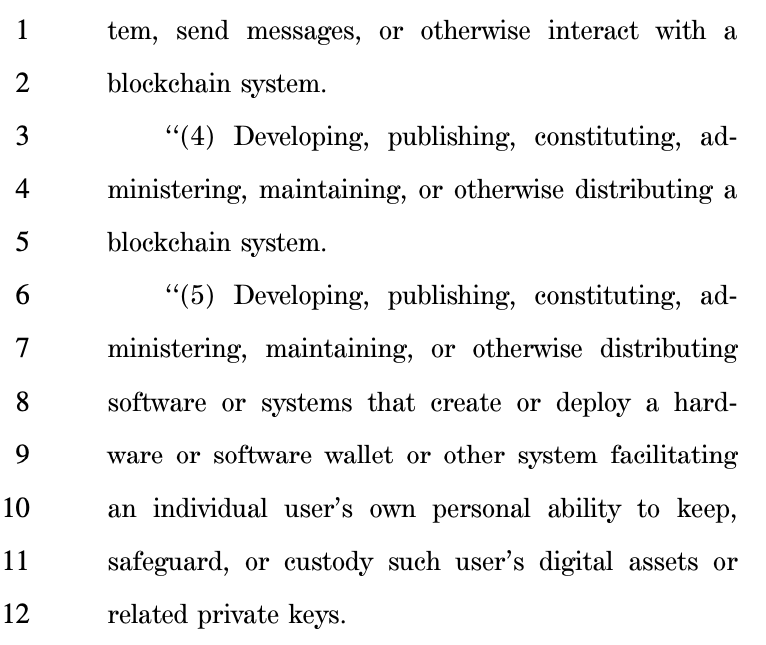 Congratulations to @PatrickMcHenry and @CongressmanGT on moving along the Financial Innovation and Technology for the 21st Century Act. There's a lot of good in the bill—most importantly it exempts from regulation individuals who are only publishing or running code.