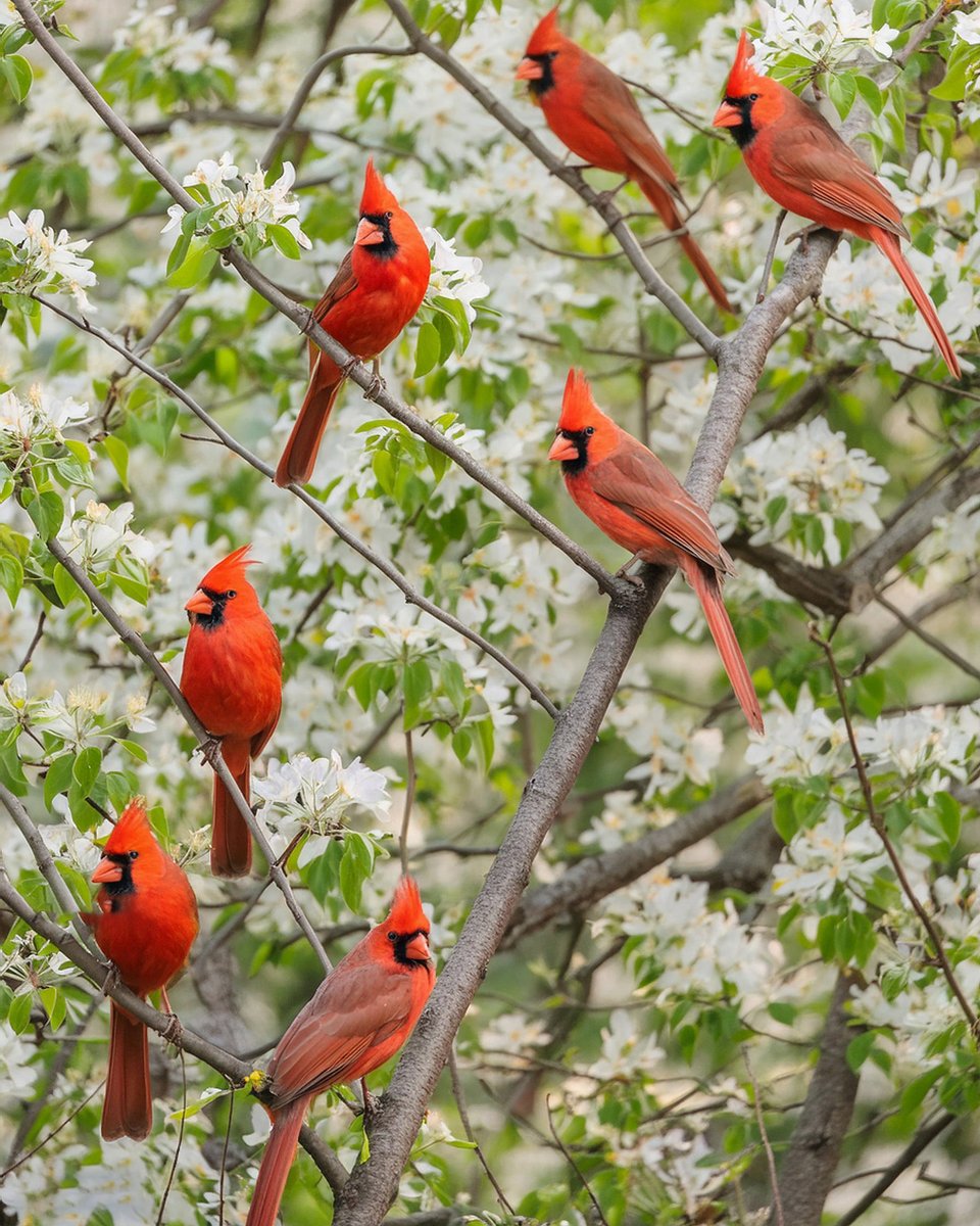 Best season for cardinal birds ❤️