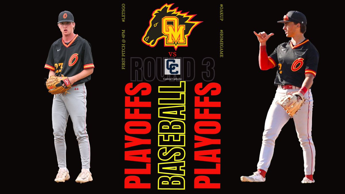 Gameday! 

Mustangs host Central Catholic in Game 1 of the best of 3 series. First pitch 4pm!