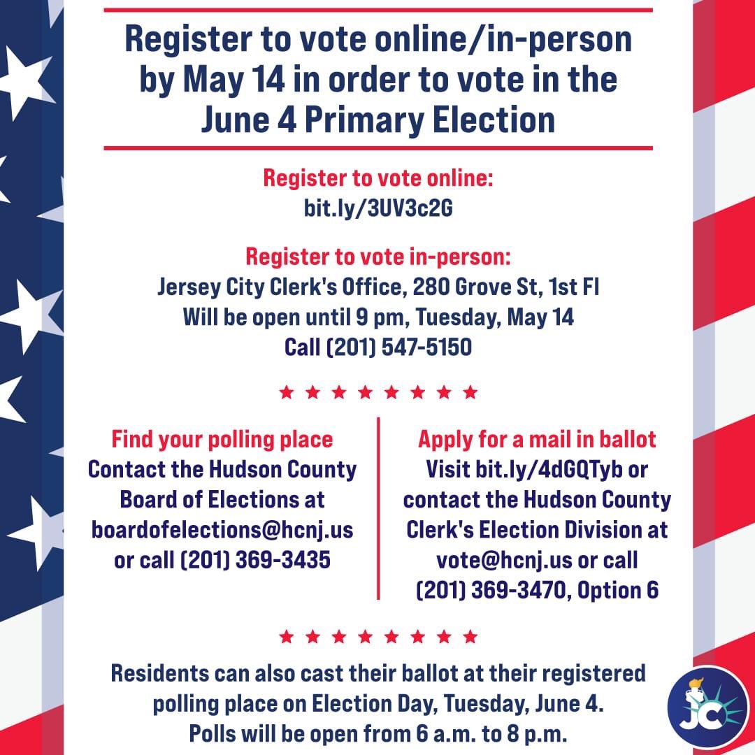 Have you registered to vote yet? Well, you have until tomorrow to register for the June 4 primary. Don't miss out, let your voices be heard. Register today, or tomorrow before it's too late.