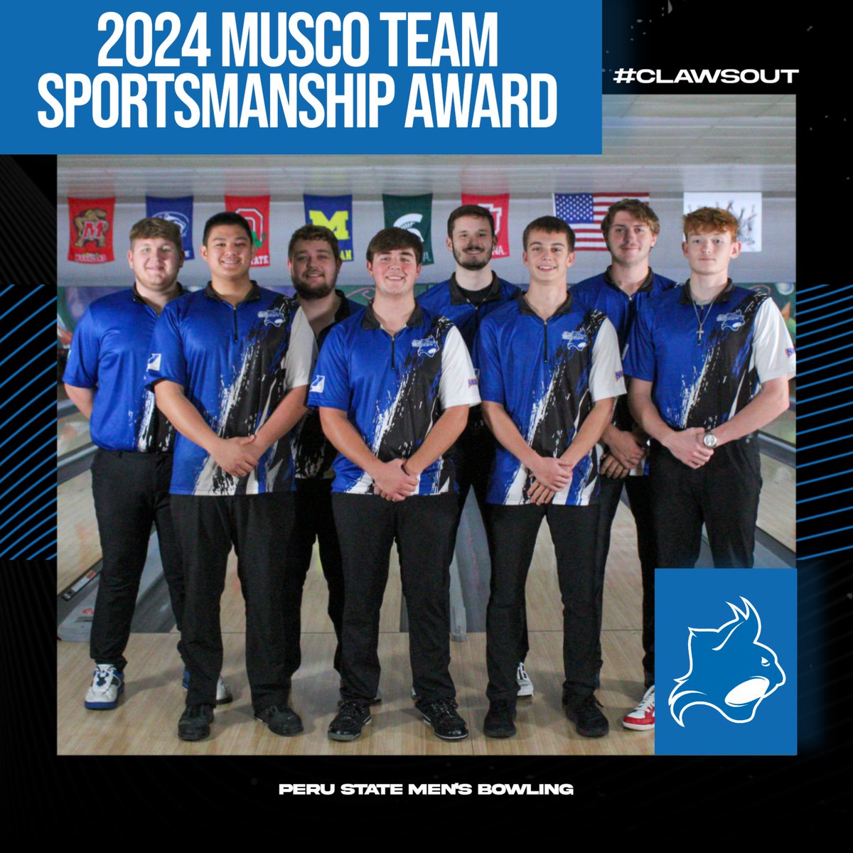 Congratulations to our Men's Bowling Team on earning the Musco Sportsmanship Award! #ClawsOut