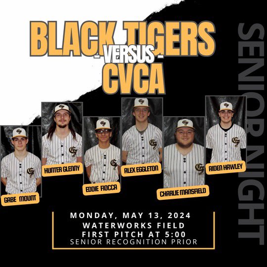 It’s GAME DAY! Come out and help us recognize these 6 seniors! Varsity takes on CVCA, while JV takes the short trip across town to CVCA. First pitches 5:00.