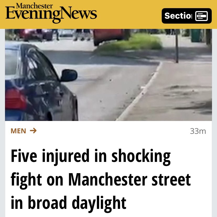 Just another day in Greater Manchester and more senseless violence. Wythenshawe needs better. We all need better policing that is proactive with real sentences in court.