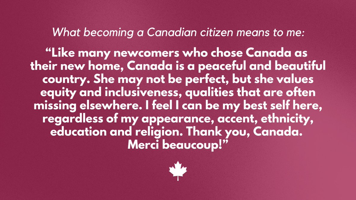🇨🇦 During Citizenship Week, May 13-19, Canadians across the country show their pride in their history, culture, achievements and shared citizenship. This week, join us in celebrating members of our own OCSB community as they share what becoming a Canadian citizen means to them.