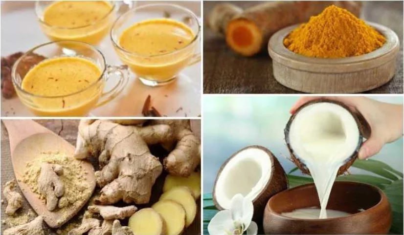 Golden Milk Recipe

You’ll need:

1-inch piece of sliced ginger or 1 teaspoon ginger powder
1 teaspoon turmeric
2 cups coconut milk
¼ teaspoon ground black pepper
1 tablespoon organic honey
Also a bowl, saucepan, and a cup.

Preparation:
Start with mixing all the ingredients in a